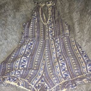 Blue floral wromper